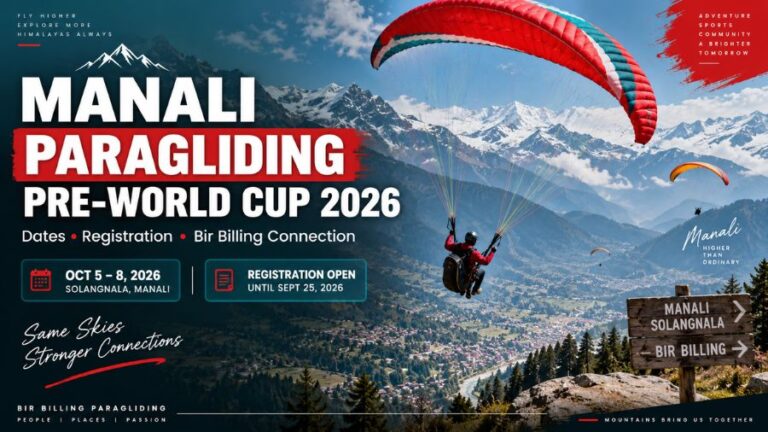 Manali Paragliding Pre-World Cup 2026 — Dates, Registration & Bir Billing Connection