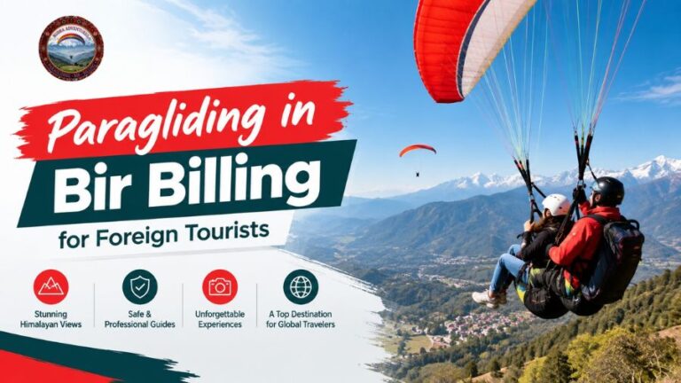 Paragliding in Bir Billing for Foreign Tourists