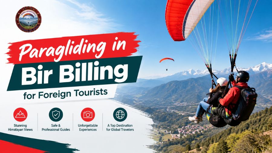 Paragliding in Bir Billing for Foreign Tourists