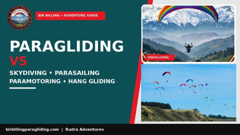 Paragliding vs skydiving, parasailing, paramotoring, and hang gliding 